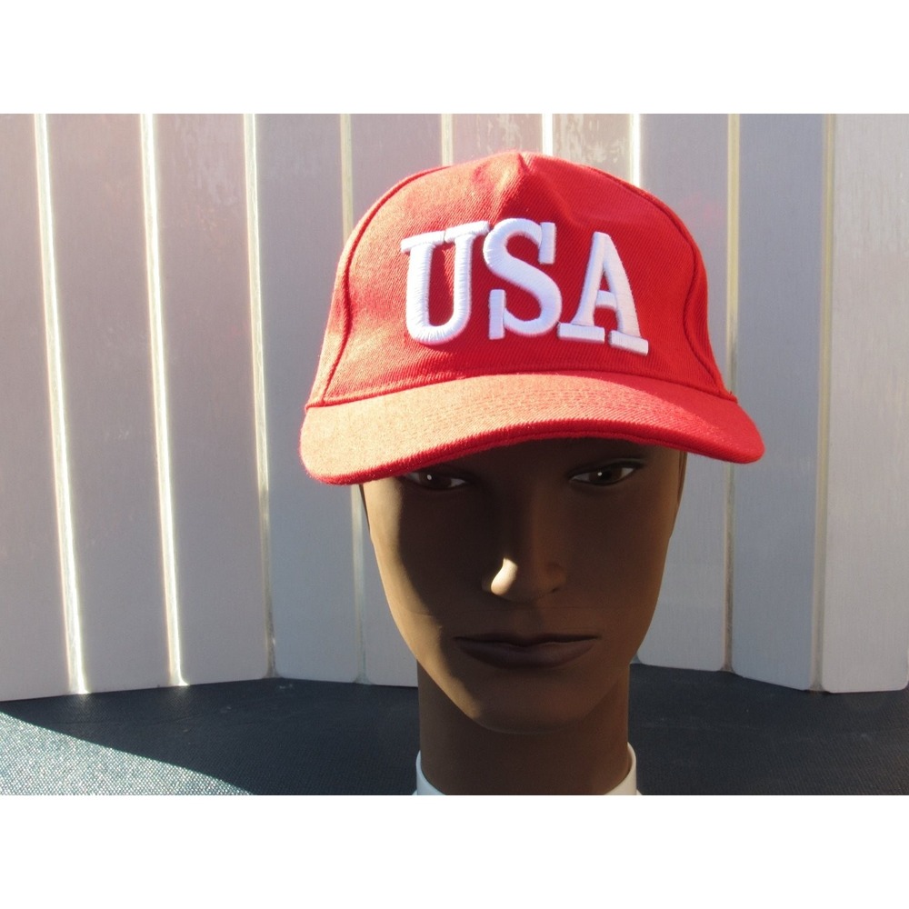 USA‎ Flag 45th President Baseball Cap Men's Adjustable Red White Patriotic Hat